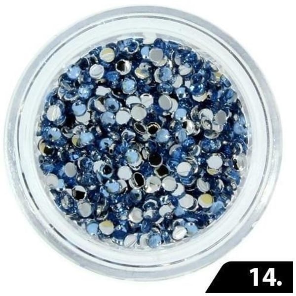 Zirkon stenar (Glas) - 1,5 mm - 200 st - 14 Ljusblå
