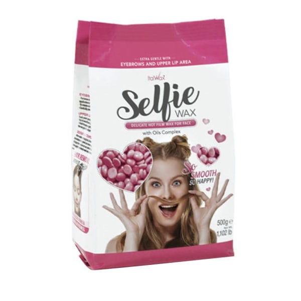 500g Selfie Ansiktsvax - Vax i flingor (Filmvax) - Italwax Pink
