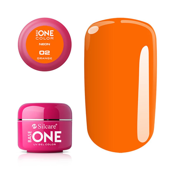 Base one - UV Gel - Neon - Orange - 02 - 5 gram Orange