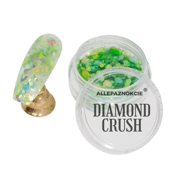 Nagelglitter - Diamond Crush - 10 Grön