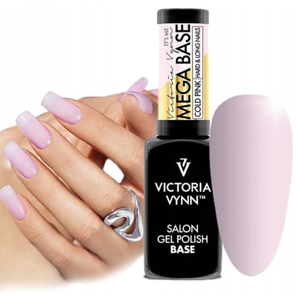 Gel Polish -  Mega Base - Cold Pink - 8ml - Victoria Vynn Ljusrosa