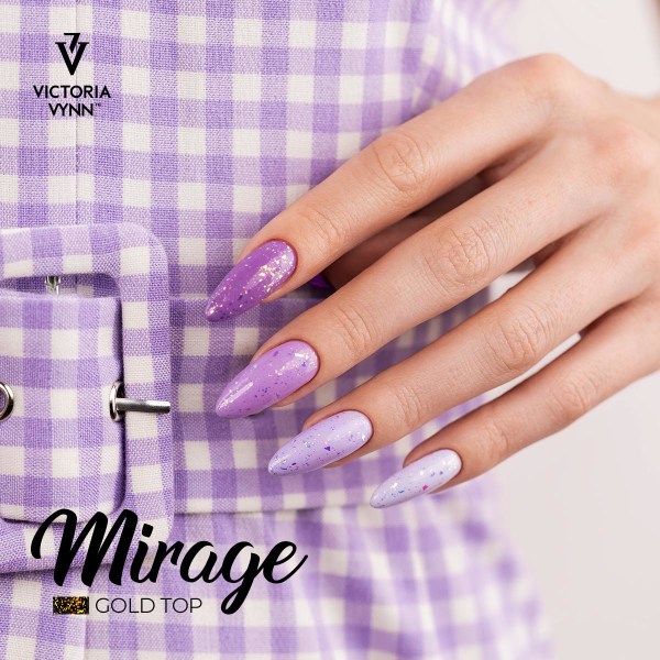 Top coat - Mirage - Gold - No Wipe - 8 ml - Victoria Vynn Guld