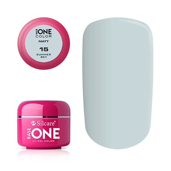 Base One - UV Gel - Matt - Summer Sky - 15 - 5g Light blue