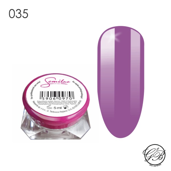 Semilac - UV Gel - Color - Bright Lavender - 035 - 5 ml