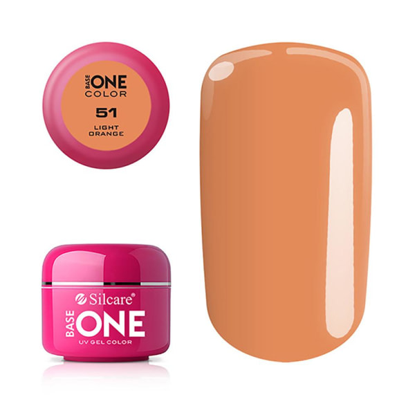 Base one - Color - UV Gel - Light Orange - 51 - 5 gram Orange