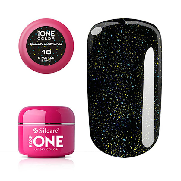 Base one - UV Gel - Black Diamond - Sparkle Sand - 10 - 5 gram Multicolor