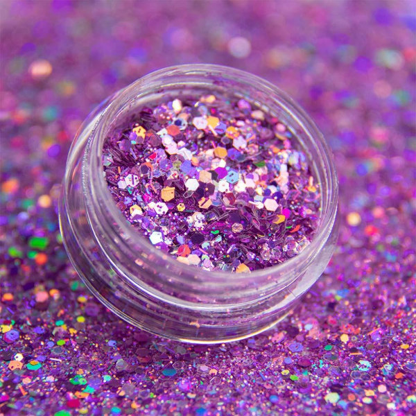 Nail Glitter - Silmäisku - Kuusikulma - 16 Purple