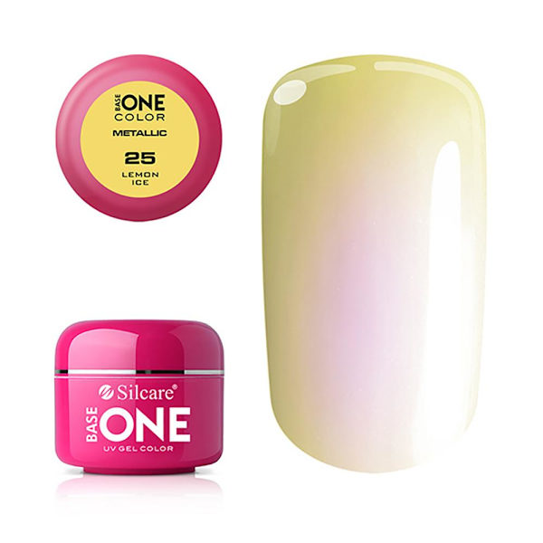 Base One - UV Gel - Metallic - Lemon Ice - 25 - 5g Gul