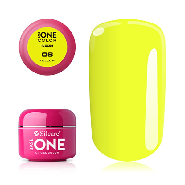 Base one - UV Gel - Neon - Yellow - 06 - 5 gram Gul