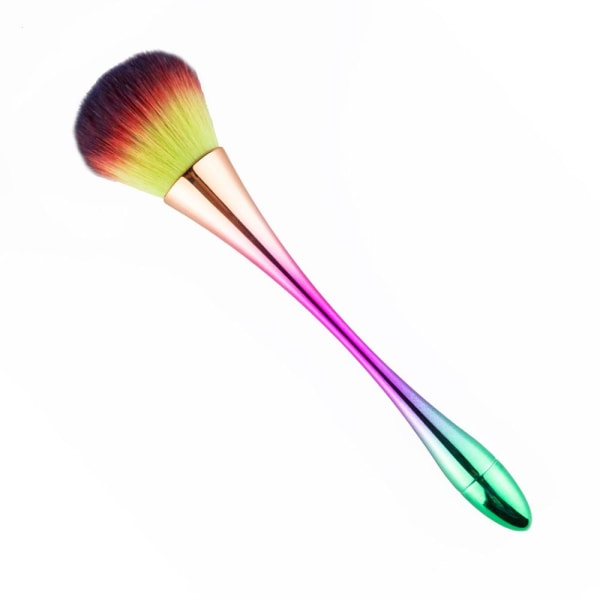 Dammborste - Med långt regnbågsfärgat skaft Multicolor