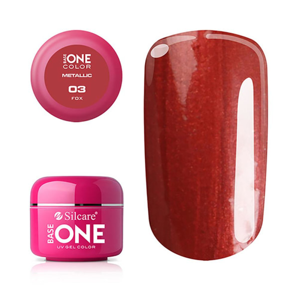 Base One - UV Gel - Metallic - Fox - 03 - 5 gram Red