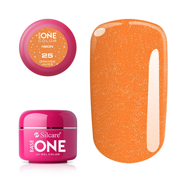 Base one - Neon - UV Gel - Orange Juice - 25 - 5 gram Orange