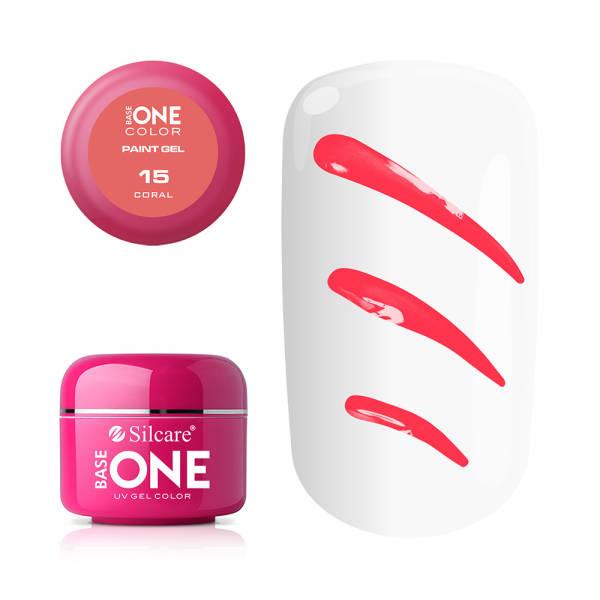 Base One - UV Gel - Paint Gel - Coral - 15 - 5 gram Pink