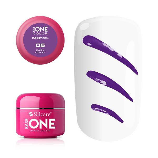 Base One - UV Gel - Paint Gel - Mørk Violet - 05 - 5 gram Purple