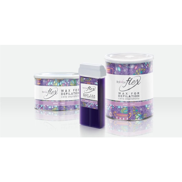 100g Wine - Roll on vax - Flex - Italwax Lila