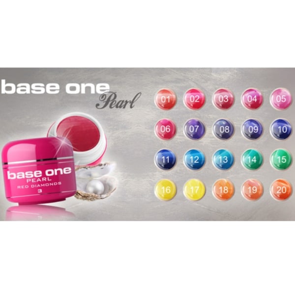UV-Gel - Base one Pearl - 12 pieces - 5 ml Multicolor