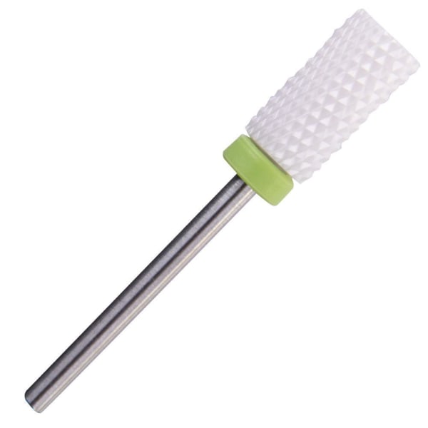 Keramisk slip bits - Vit / Grön - Stor Cylinder - C 3/32 Vit