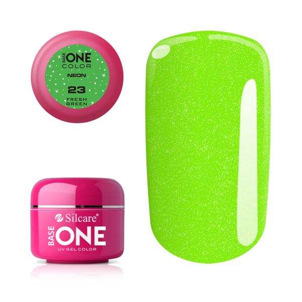 Base one - UV Gel - Neon - Fresh Green - 23 - 5 gram Grön