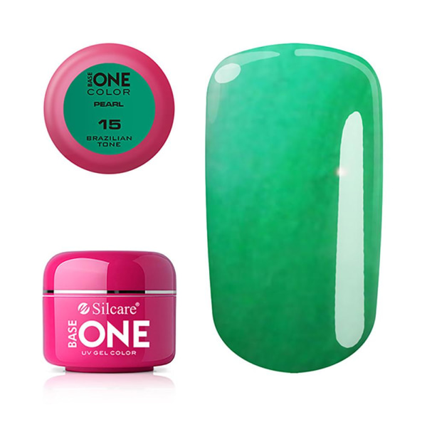 Base one - UV Gel - Pearl - Brazilian Tone - 15 - 5 gram Green