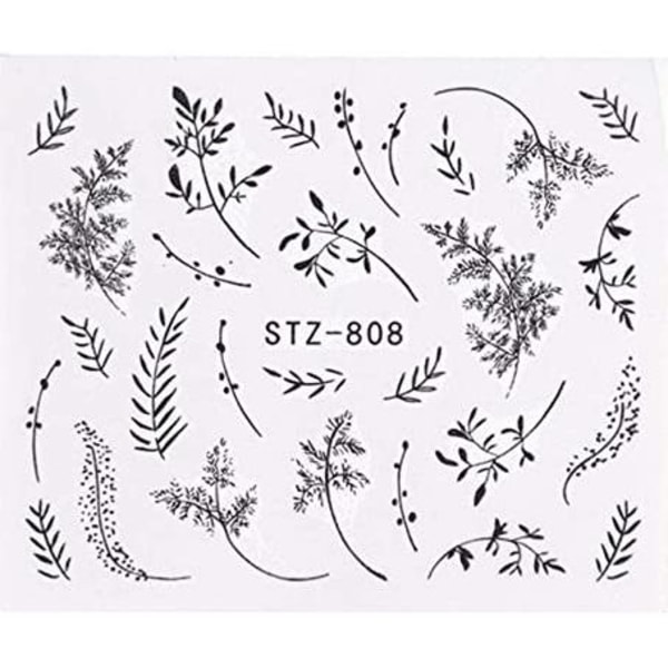 Vanddekaler - Planter - STZ-808 - Til negle Multicolor