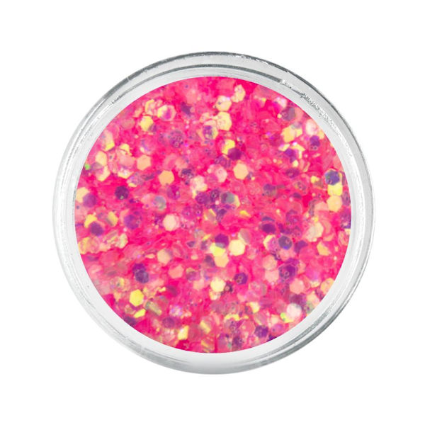 Nail Glitter - Wink Effect - Hexagon - 20 Pink