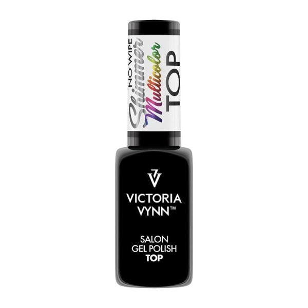 Top coat - Shimmer Multicolor - No Wipe - 8 ml - Victoria Vynn Multicolor