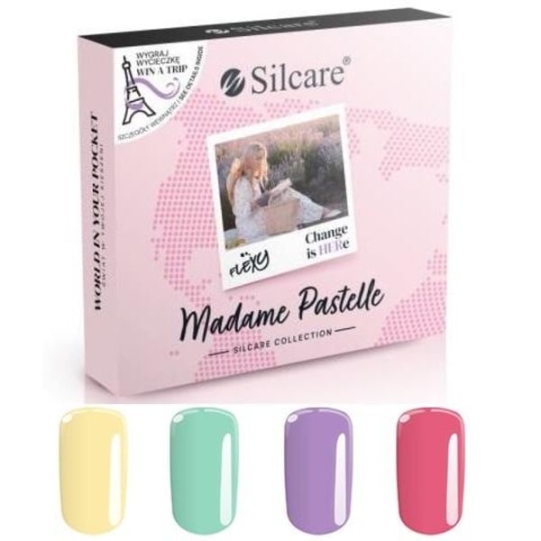 Silcare - Flexy - Hybrid gel - Sæt med 10 forskellige farver Multicolor
