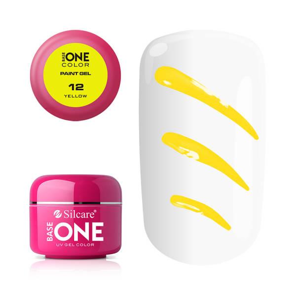 Base One - UV Gel - Paint Gel - Yellow - 12 - 5 gram Gul