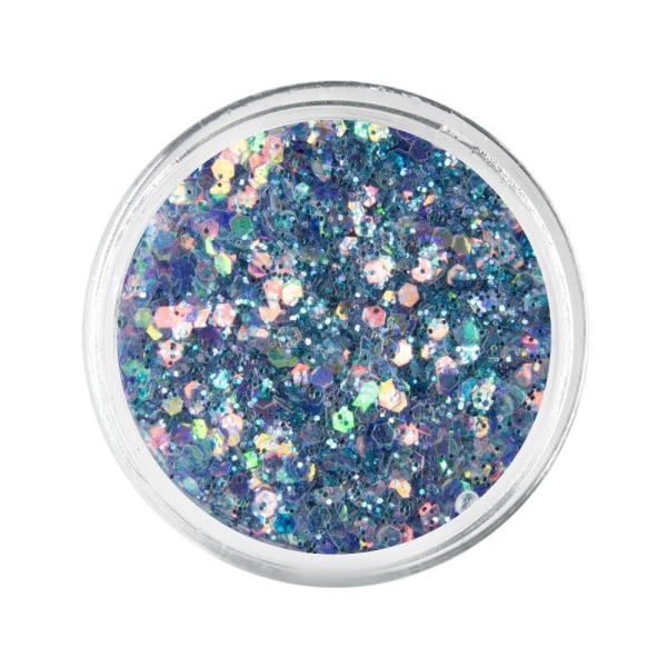 Nail Glitter - Wink Effect - Hexagon - 01 Blue