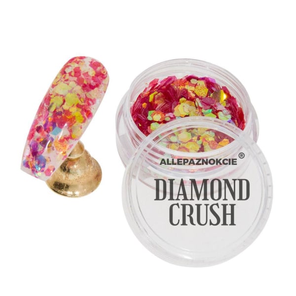 Nagelglitter - Diamond Crush - 09 Röd