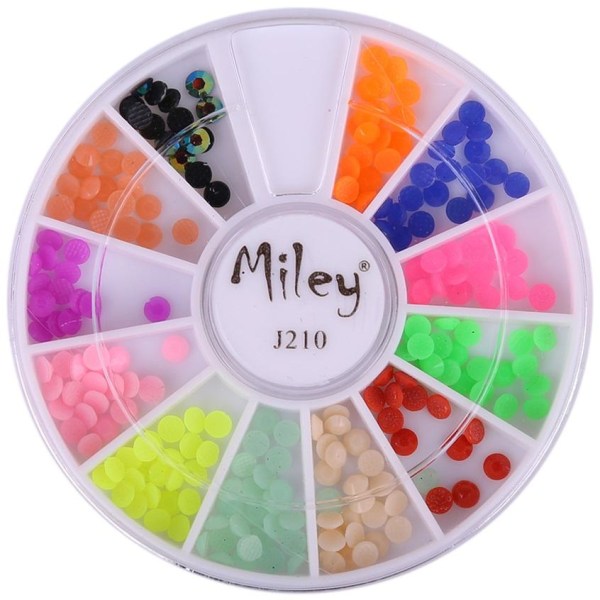 Rundel - Miley - J210 - Kynsikoristeet - Noin: 250 kpl Multicolor