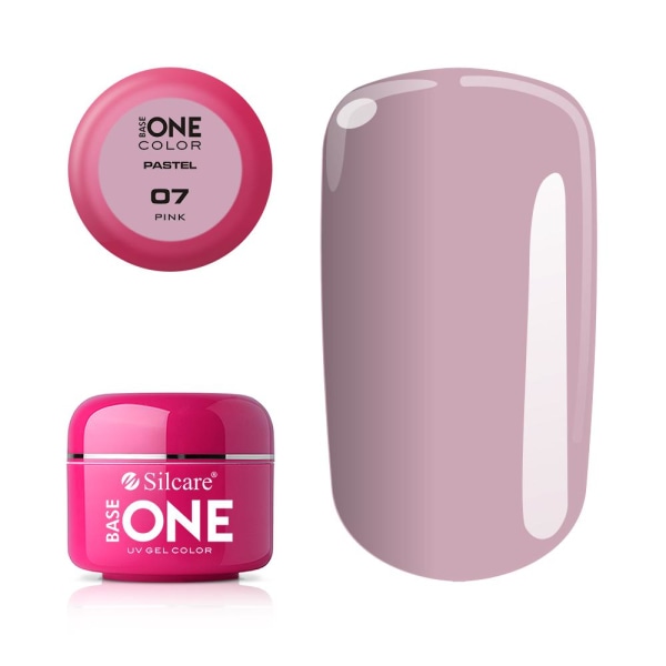 Base One - UV Gel - Pastel Shades - Pink - 07 -5 gram Rosa