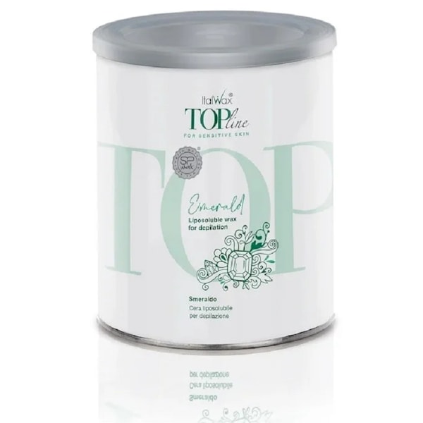 800g Top Line - Emerald - Varmt Vax Burk - Italwax Light green