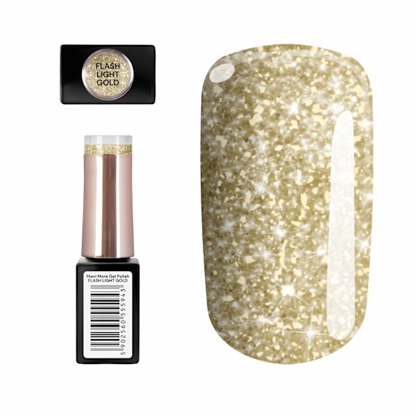 Gellack - ManiMore - Flash - Light Gold - Silcare Guld