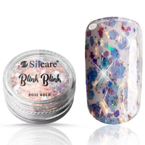 Silcare - Glitter hiutaleet - Blink Blink - Rose Gold Multicolor