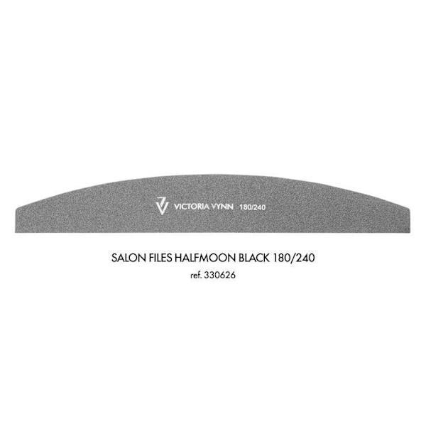 10-pack Nagelfilar - Halvmåne - 180/240 - Victoria Vynn  - Svart Black
