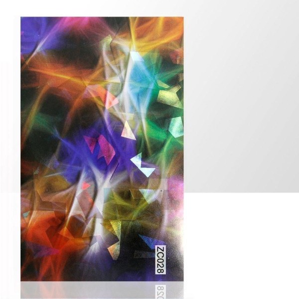 Nagel folie - Laser effect - 023 - 241 multifärg