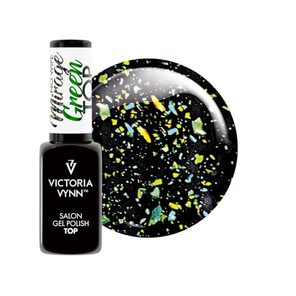 Top coat - Mirage - Green - No Wipe - 8 ml - Victoria Vynn Grön
