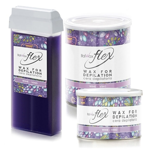 24x100g Wine - Roll on vax - Flex - Italwax Lila