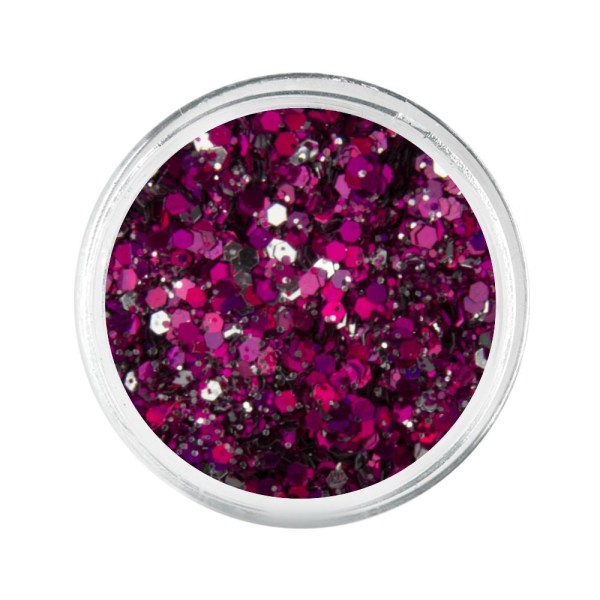 Nail Glitter - Wink Effect - Hexagon - 19 Purple