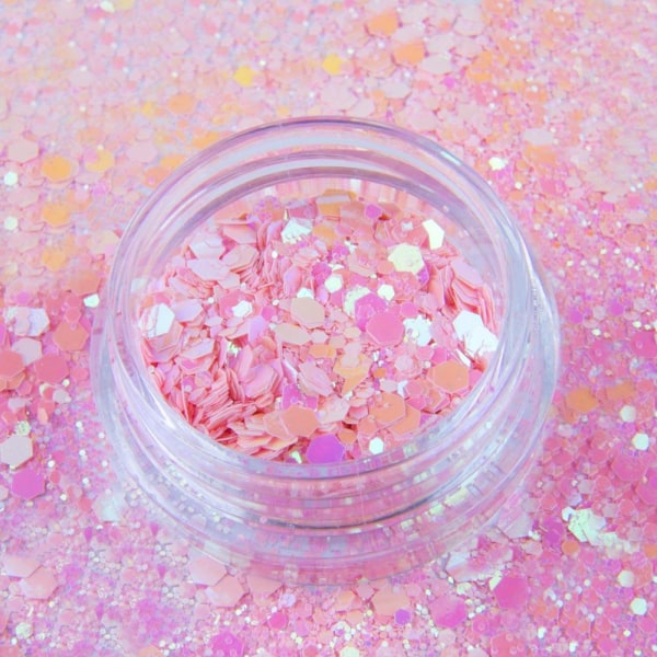 Glitter - Hexagon - Primavera - 05 Pink