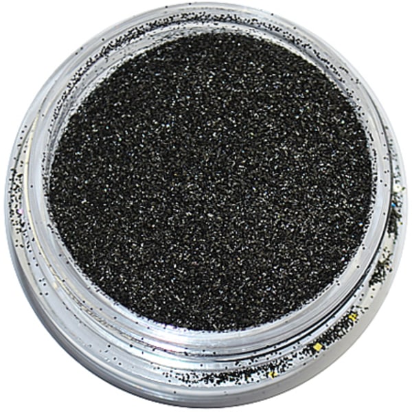 Black Aluminium glitter - Hex - 0,2 mm