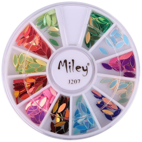 Rundel - Miley - J207 - Nageldekorationer - Ca: 150 st multifärg
