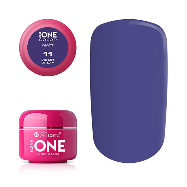 Base One - UV Gel - Matt - Violet Dream - 11 - 5 gram Mörklila