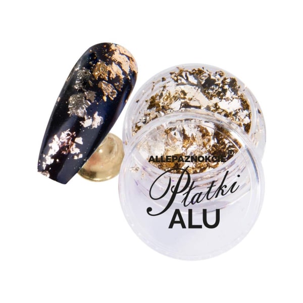 Nageldekorationer - Metall / Alu flingor - 11 Guld