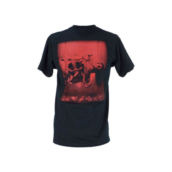 Musta t-paita, jossa punainen painatus edessä ja takana S 1b9d | s | Fyndiq