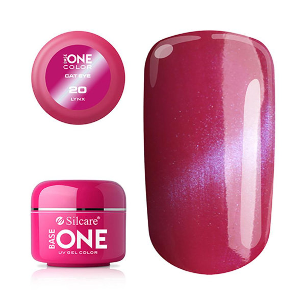 Base One - UV-geeli - Kissansilmä - Lynx - 20 - 5 grammaa Pink