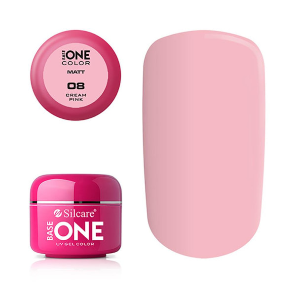 Base One - UV-geeli - Matta - Kermanpunainen - 08 - 5 grammaa Pink
