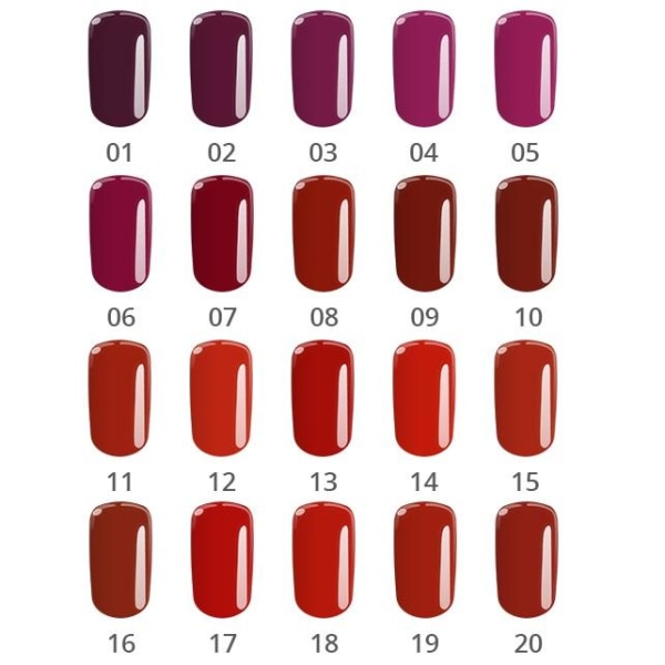 Base one - Color - RED - UV Gel - Fuchsia Fusion 04 - 5 gram Plommon