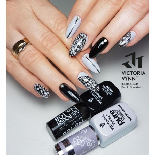 Victoria Vynn - Gel Polish - 108 Black Velvet - Gellack Mörkgrå